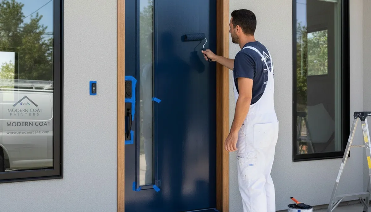 Professional door painting service by expert house painters in Omaha, NE