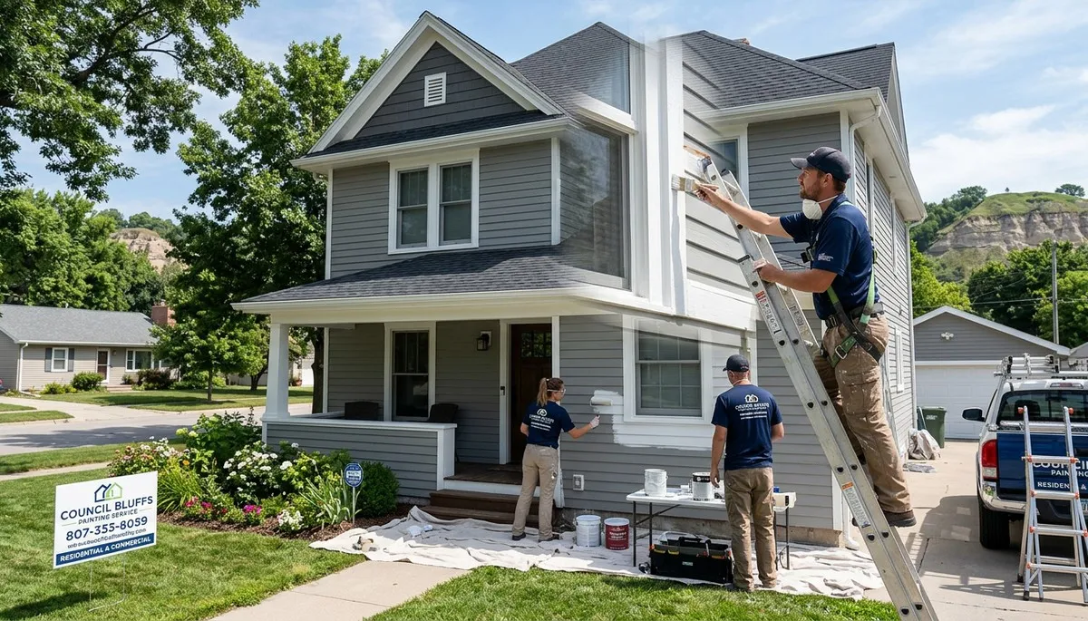 Professional house painters in Omaha NE providing expert residential exterior painting services